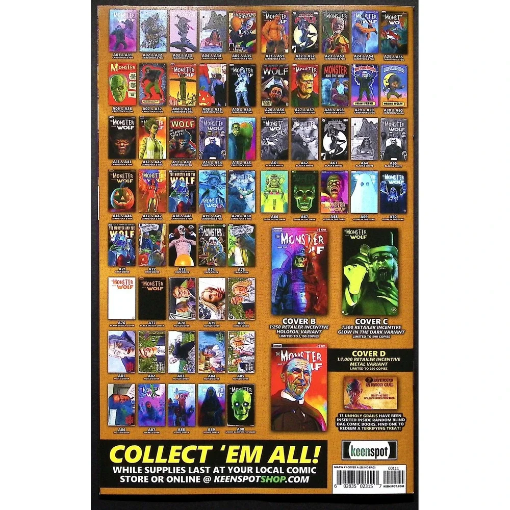 The Monster and The Wolf Comic Book #1 Cover A02 All New Issue‎ KeenSpot